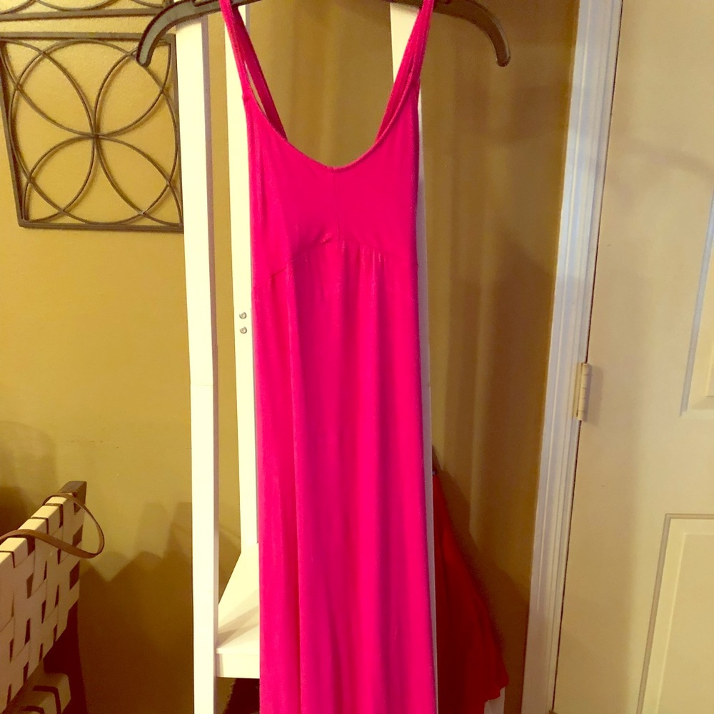 Old Navy Bright Pink Cross Back Maxi